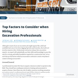 Top Factors to Consider when Hiring Excavation Professionals