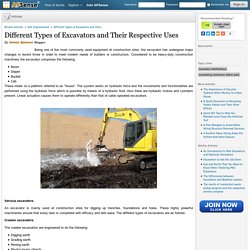 Different Types of Excavators and Their Respective Uses