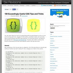 100 Exceedingly Useful CSS Tips and Tricks