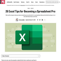 26 Excel Tips for Becoming a Spreadsheet Pro