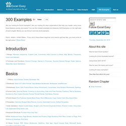 300 Excel Examples - EASY Excel Tutorial