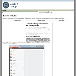 Excel Formulas