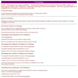 Excel Formulas