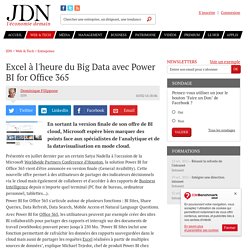 Excel à l'heure du Big Data avec Power BI for Office 365