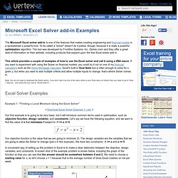 Excel Solver Examples and VBA Macro