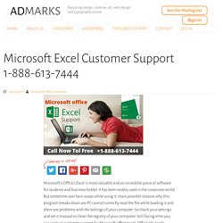 Excel Support 1-888-613-7444