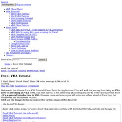 Excel VBA Tutorial - The Ultimate Excel VBA Tutorial