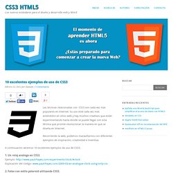 10 excelentes ejemplos de uso de CSS3