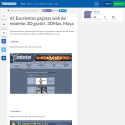 61 Excelentes paginas web de modelos 3D gratis!, 3DMax, Maya