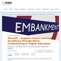 MicroHE – Support Future Learning Excellence through Micro-Credentialing in Higher Education