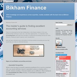 Bikham Finance: The insider’s guide to finding excellent accounting services