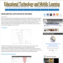 Excellent Mac Apps for Math Teachers