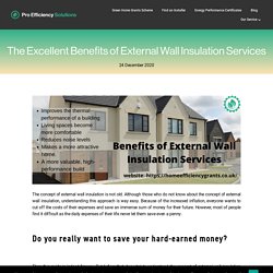 The Excellent Benefits of External Wall Insulation Services