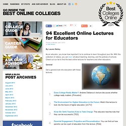 100 Excellent Online Lectures for Educators