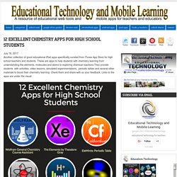12 Excellent Chemistry Apps for High School Students