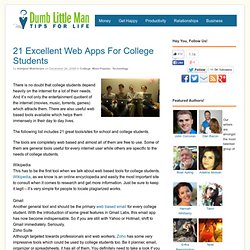 21 Excellent Web Apps For College Students