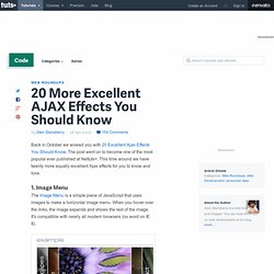20 More Excellent AJAX Effects You Should Know