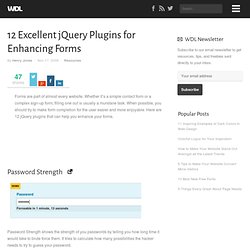 12 Excellent jQuery Plugins for Enhancing Forms