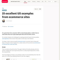 25 excellent UX examples from ecommerce sites