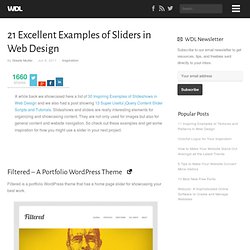 21 Excellent Examples of Sliders in Web Design