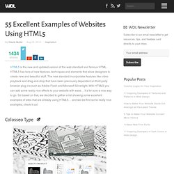 55 Excellent Examples of Websites Using HTML5