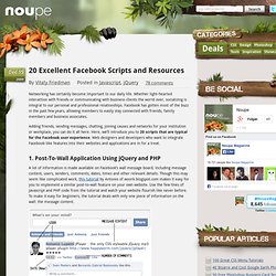 20 Excellent Facebook Scripts and Resources - Noupe Design Blog