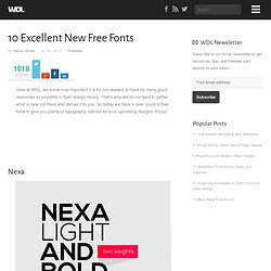 10 Excellent New Free Fonts