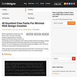 40 Excellent Free Fonts For Minimal Web Design Creation