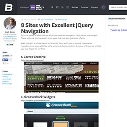 8 Sites with Excellent jQuery Navigation
