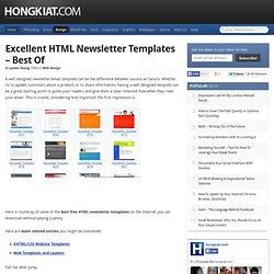 Excellent HTML Newsletter Templates – Best Of
