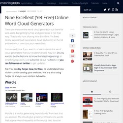 Nine Excellent (Yet Free) Online Word Cloud Generators