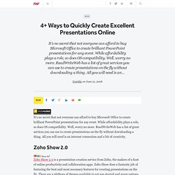 4+ Ways to Quickly Create Excellent Presentations Online