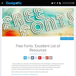 Free Fonts: Excellent List of Resources
