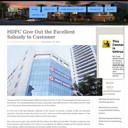 HDFC Give Out the Excellent Subsidy to Customer