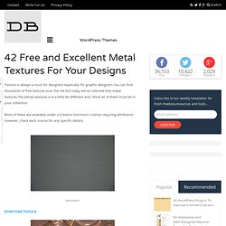 42 Free and Excellent Metal Textures For Your Designs