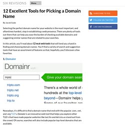 12 Excellent Tools for Picking a Domain Name