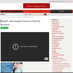 ExcelR - Data Analytics Course In Thane - India , India
