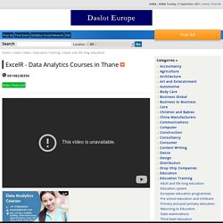 ExcelR - Data Analytics Courses in Thane - India , India