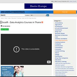 ExcelR - Data Analytics Courses in Thane - India , India