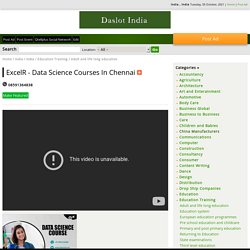 ExcelR - Data Science Courses In Chennai