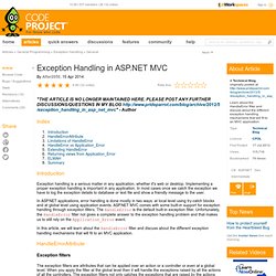 Exception Handling in ASP.NET MVC