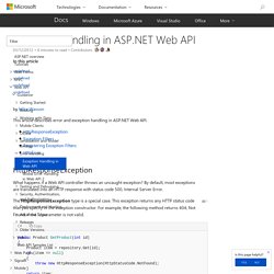 Exception Handling in ASP.NET Web API