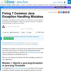 Fixing 7 Common Java Exception Handling Mistakes