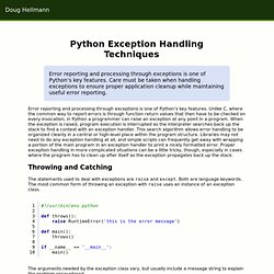 Python Exception Handling Techniques - Doug Hellmann