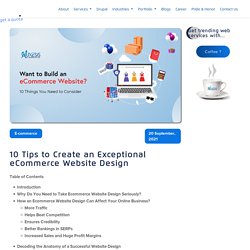 10 Tips to Create an Exceptional eCommerce Website Design