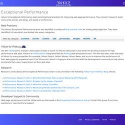 Exceptional Performance - Yahoo Developer Network