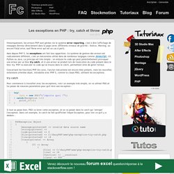 Les exceptions en PHP : try, catch, finally et throw