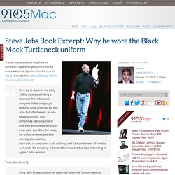 Steve Jobs Book Excerpt: Why he wore the Black Mock Turtleneck uniform