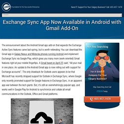 Exchange Sync App Now Available in Android with Gmail Add-On