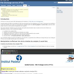 File EXchange service (F*EX) - Utilisation - Projets Pasteur